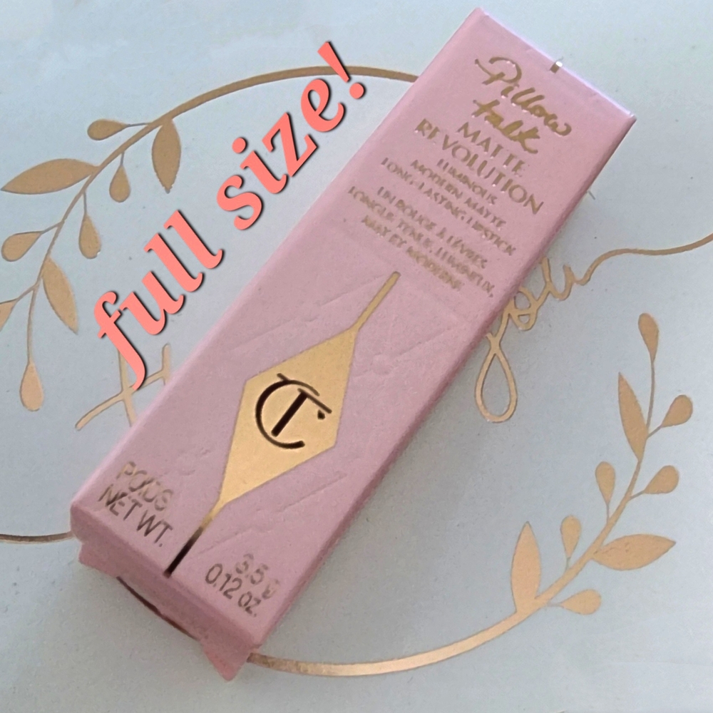NEW Full Size Charlotte Tilbury Matte Revolution Pillow Talk Lipstick 3.5g .12oz